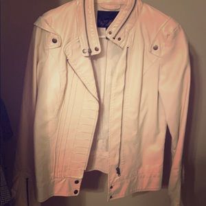 White leather jacket